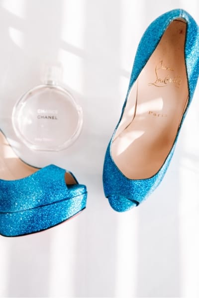 christian louboutin blue pumps