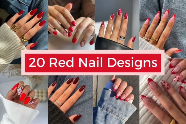 red nail art