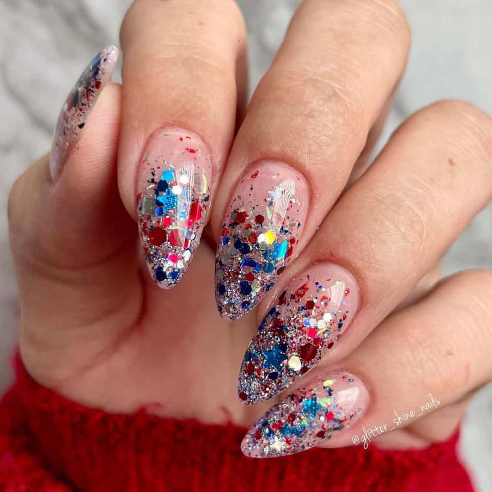 glitter nails