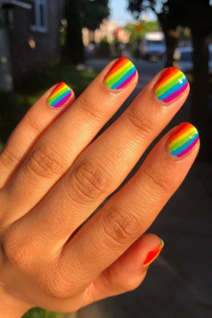 pride nail design