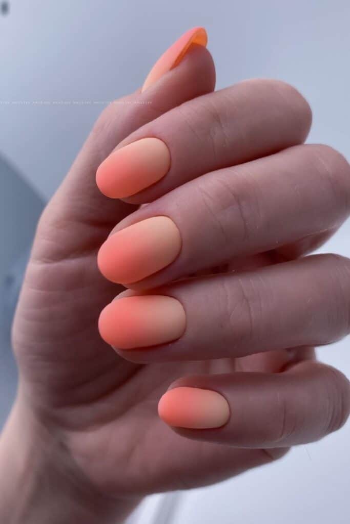 orange ombre nails