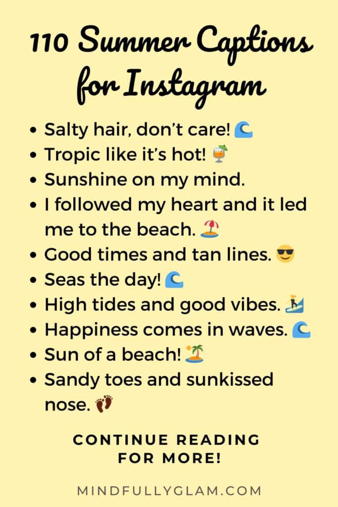 summer instagram captions