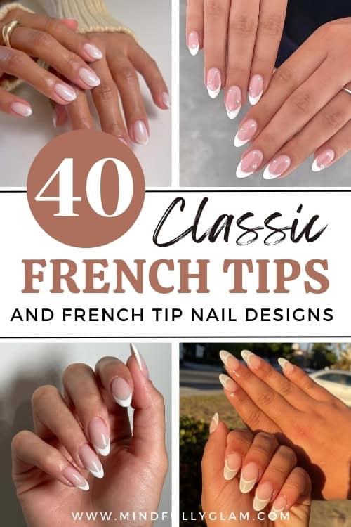 classic french tip nails