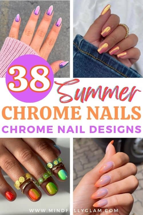 summer chrome nails