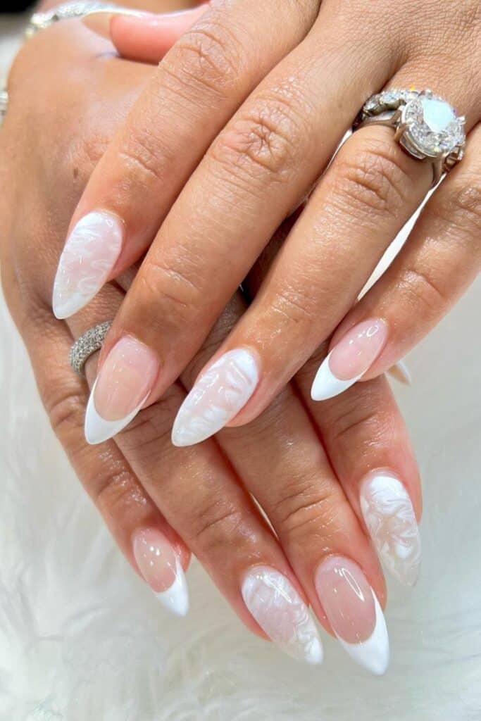 white nails