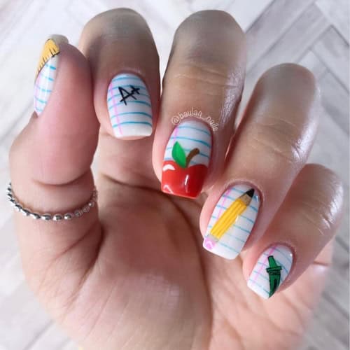 back to school nails