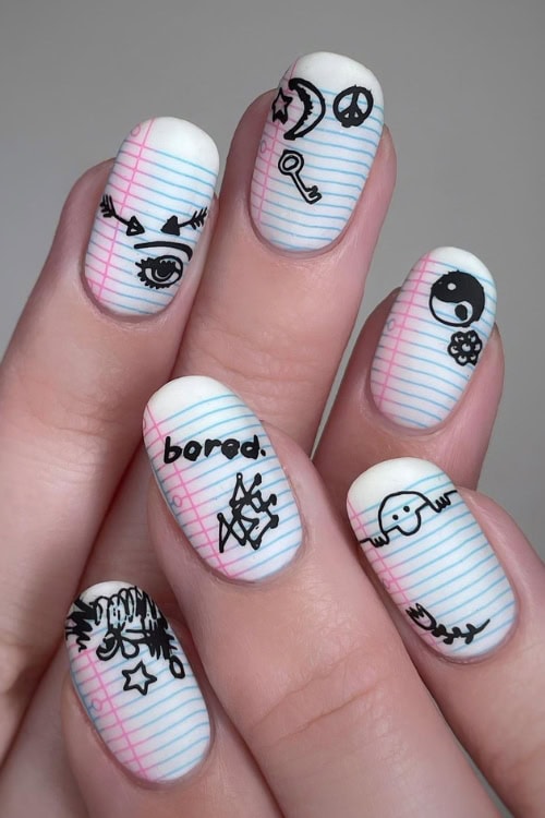 back to school nails