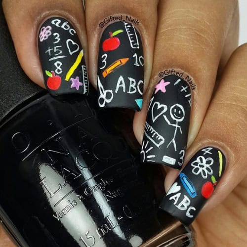 back to school nails