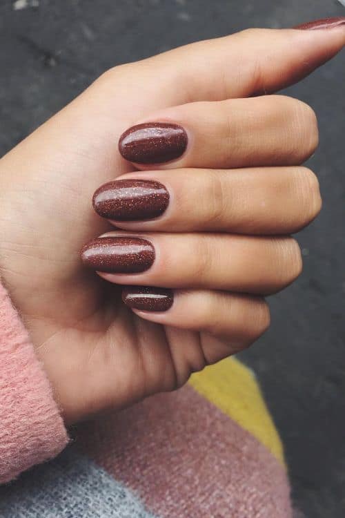 brown nails