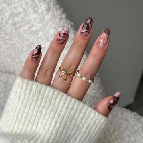 brown nails