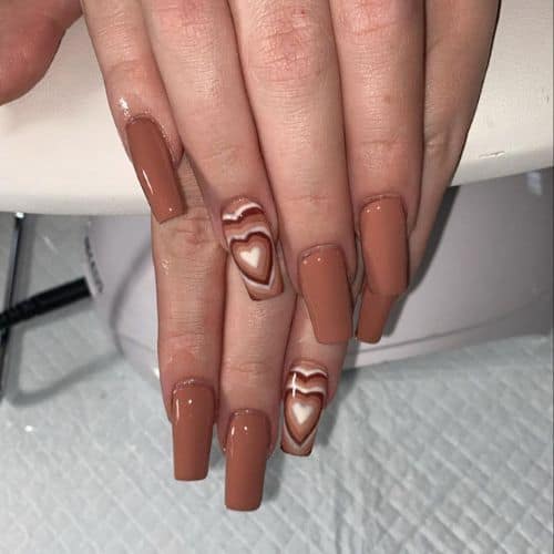 brown nails