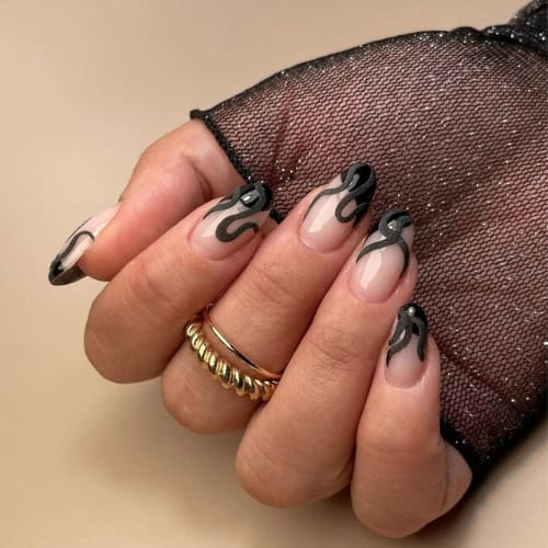 black nails