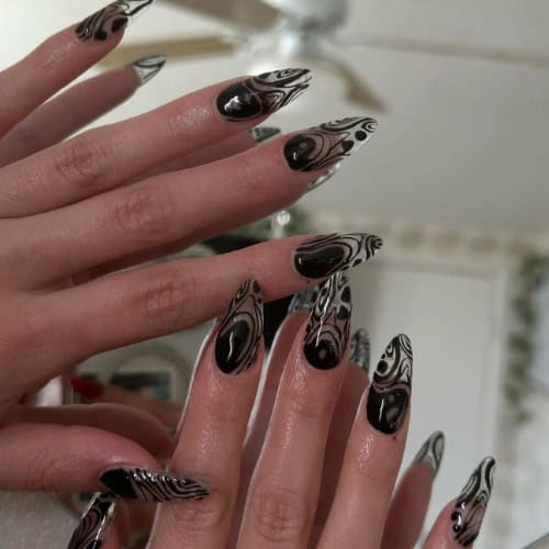 black nails