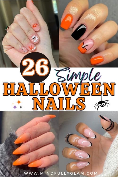 simple halloween nails