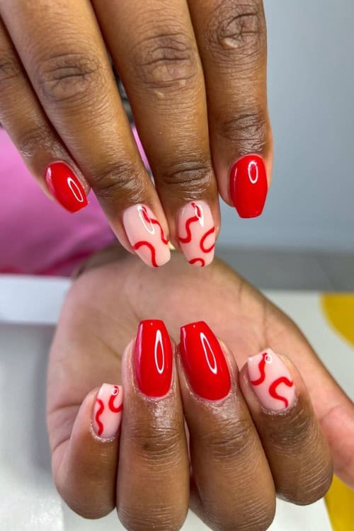 red nail designs