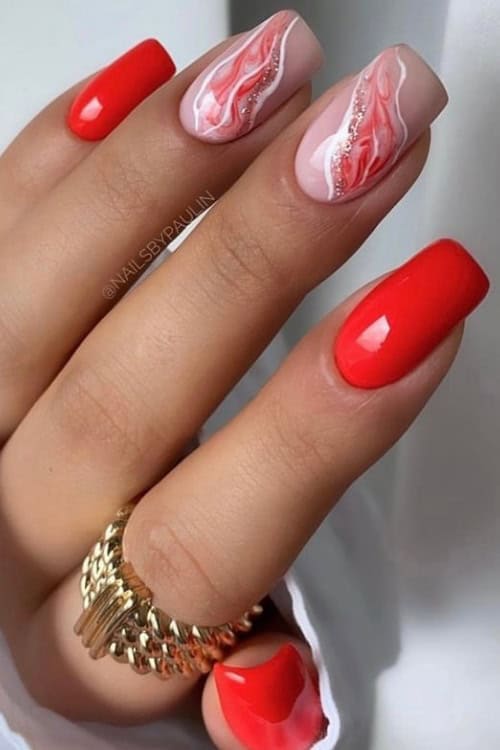 red nail designs