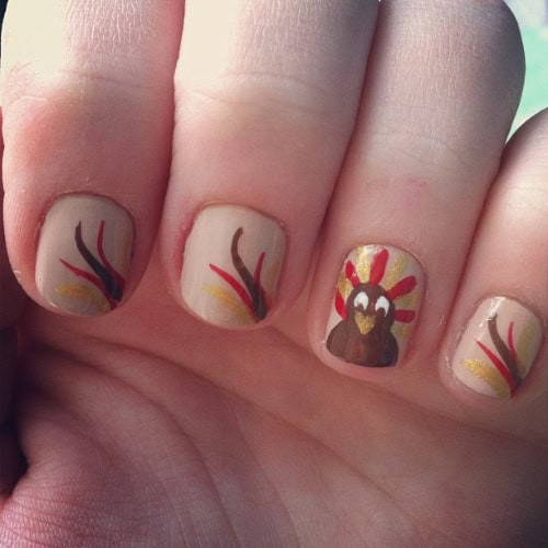 simple thanksgiving nails