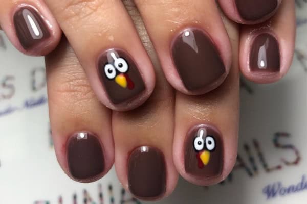 simple thanksgiving nail designs