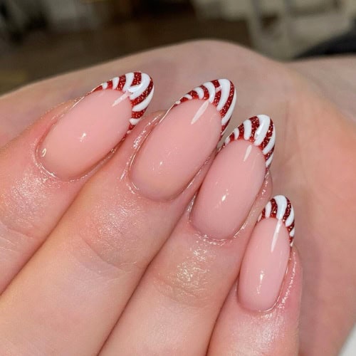 candy cane nails