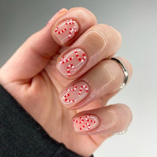 candy cane nails