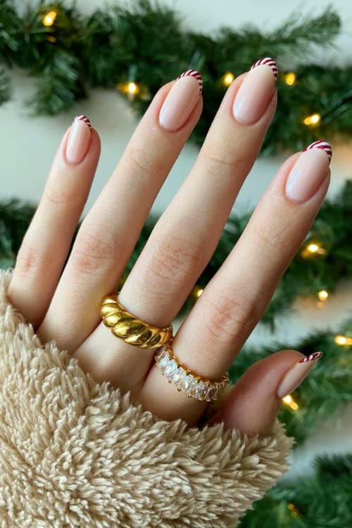 candy cane nails