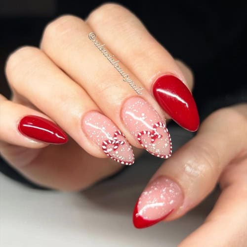 candy cane nails