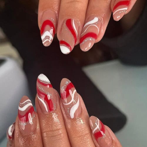 candy cane nails