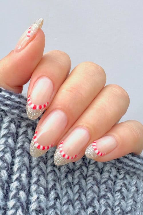 candy cane nails