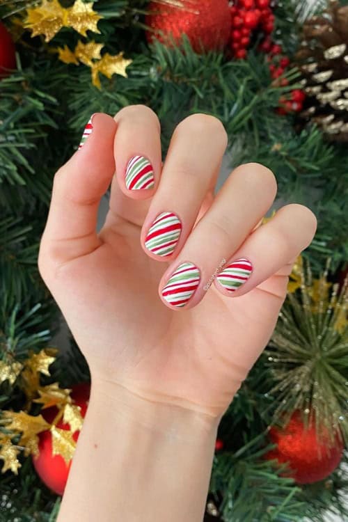 candy cane nails