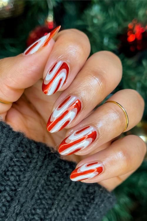 candy cane nails