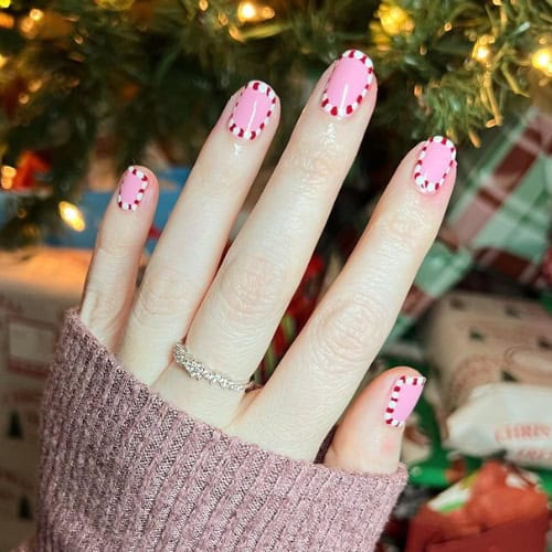 candy cane nails