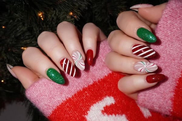 peppermint nails