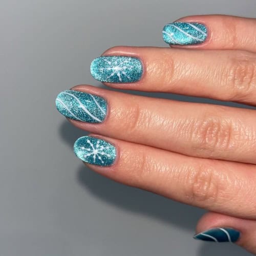 snowflake nails