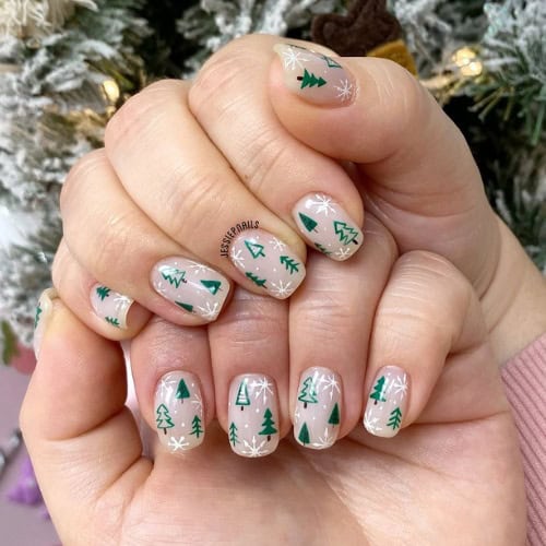 snowflake nails