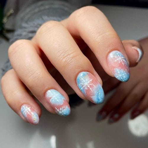 snowflake nails