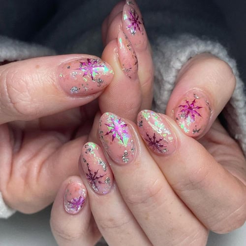 snowflake nails