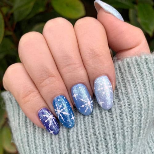 snowflake nails