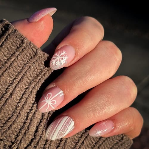 snowflake nails